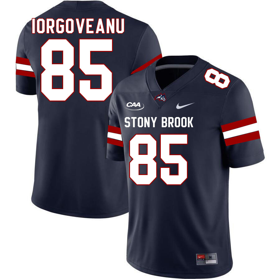 Stony Brook Seawolves #85 Dylan Iorgoveanu College Football Jerseys Stitched-Navy